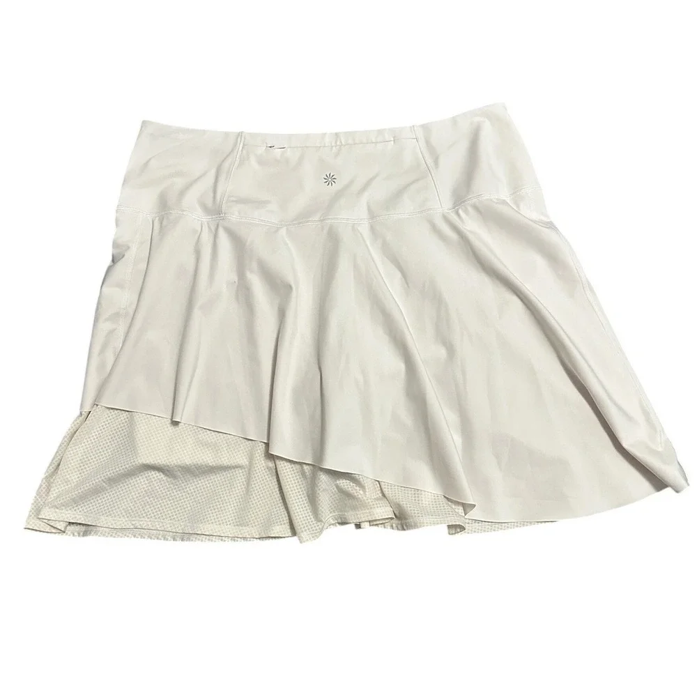 Athleta Ace Mesh Skort White‎ Plus 1X Tennis Golf Skirt Pickleball Activewear